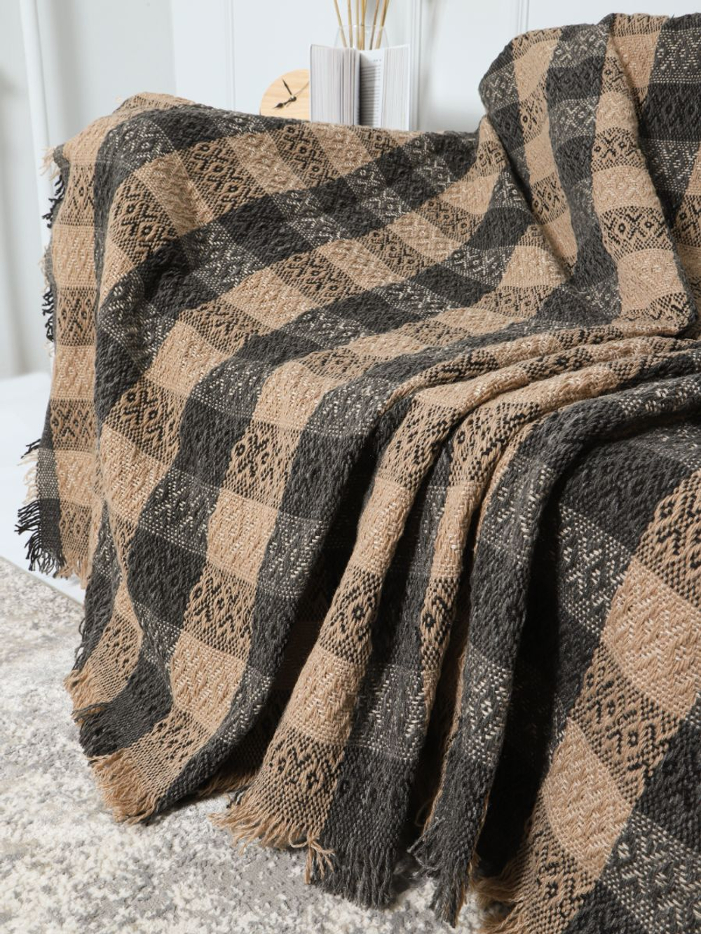 Плед, клетчатый, евро, 210х240 см, ПАН