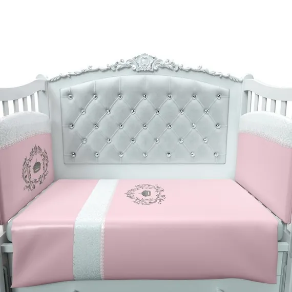 Набор в кроватку для новорожденных Lollycottons Verona Розовый