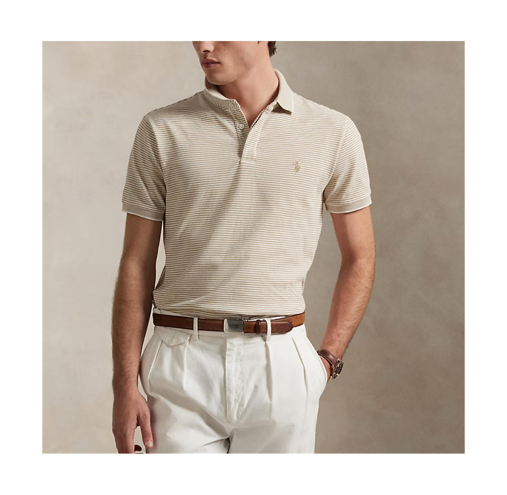 Классический крой стрейч-поло Oxford Mesh Сохраните свой список желаний Polo Ralph Lauren