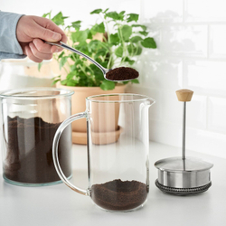 IKEA 365+ Кофеварка/чайник, прозрачное стекло/нержавеющая сталь, 1 л