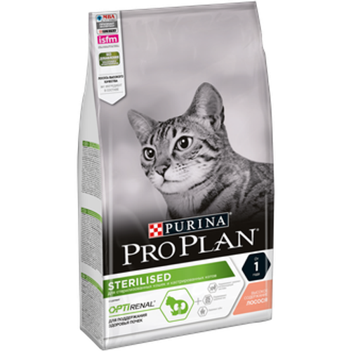 Purina Pro Plan Sterilised Сухой корм для стерилизованных кошек с лососем, 1,5 кг