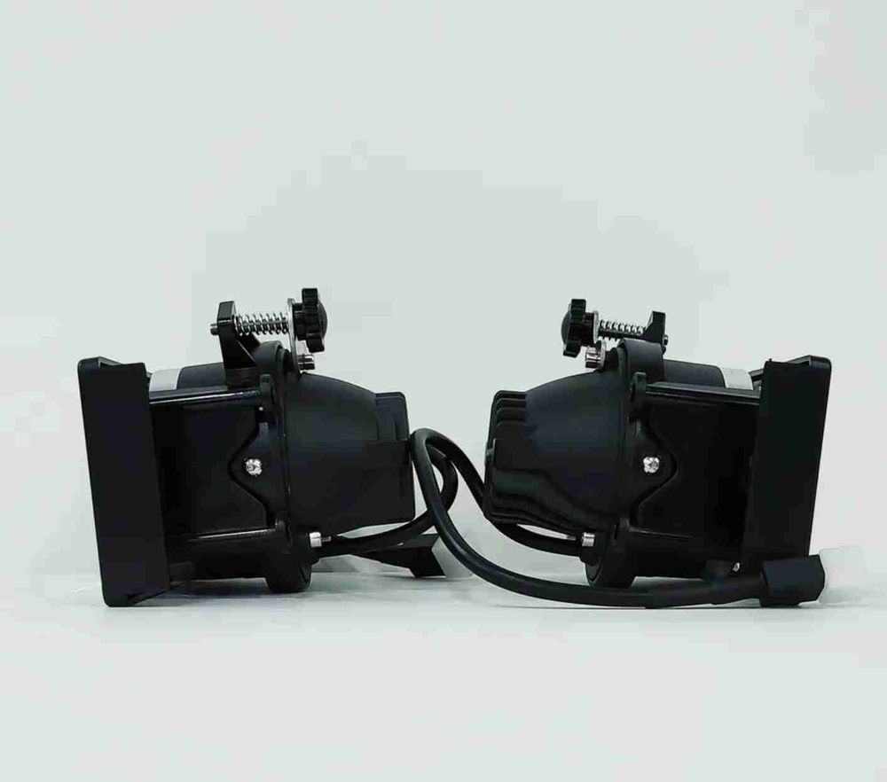 2111 - Б.-Желтый / ПТФ WD-2111 с регулировкой (белый, жёлтый свет) для ВАЗ 2110-2115, Камаз, светодиодные противотуманные фары, LZ (2 шт. / комплект)