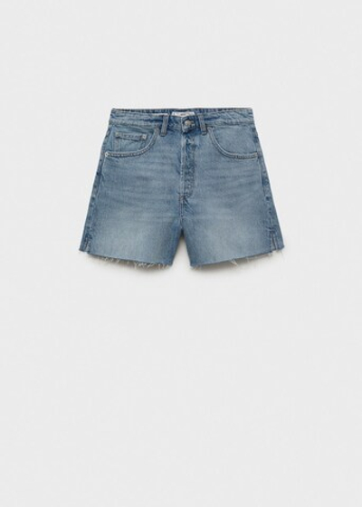 Джинсовые шорты с необработанными кромками
