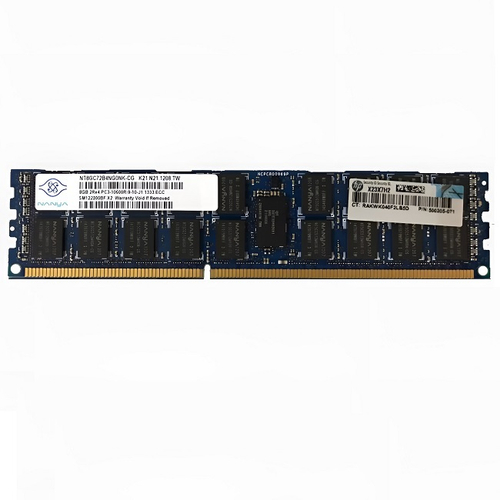 Серверная оперативная память DIMM DDR3 8Gb, 1333Mhz, Nanya ECC REG CL9 1.5V (NT8GC72C8PB0NL-CG)