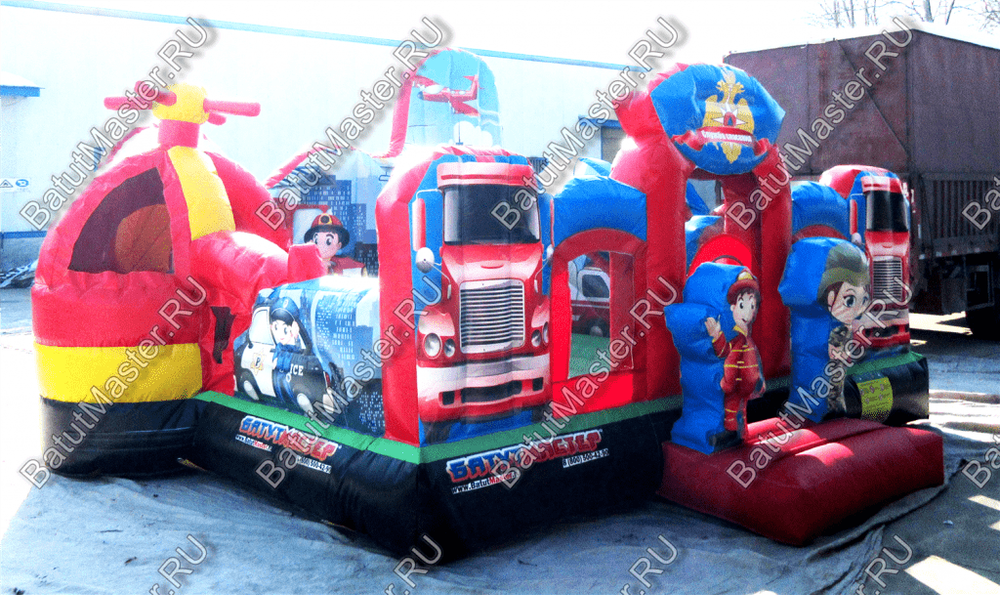 Надувной батут "Пожарные"
