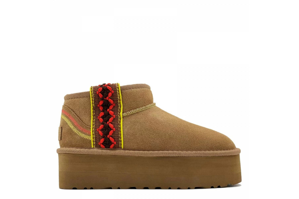 UGG Classic Ultra Mini Braid Platform Chestnut