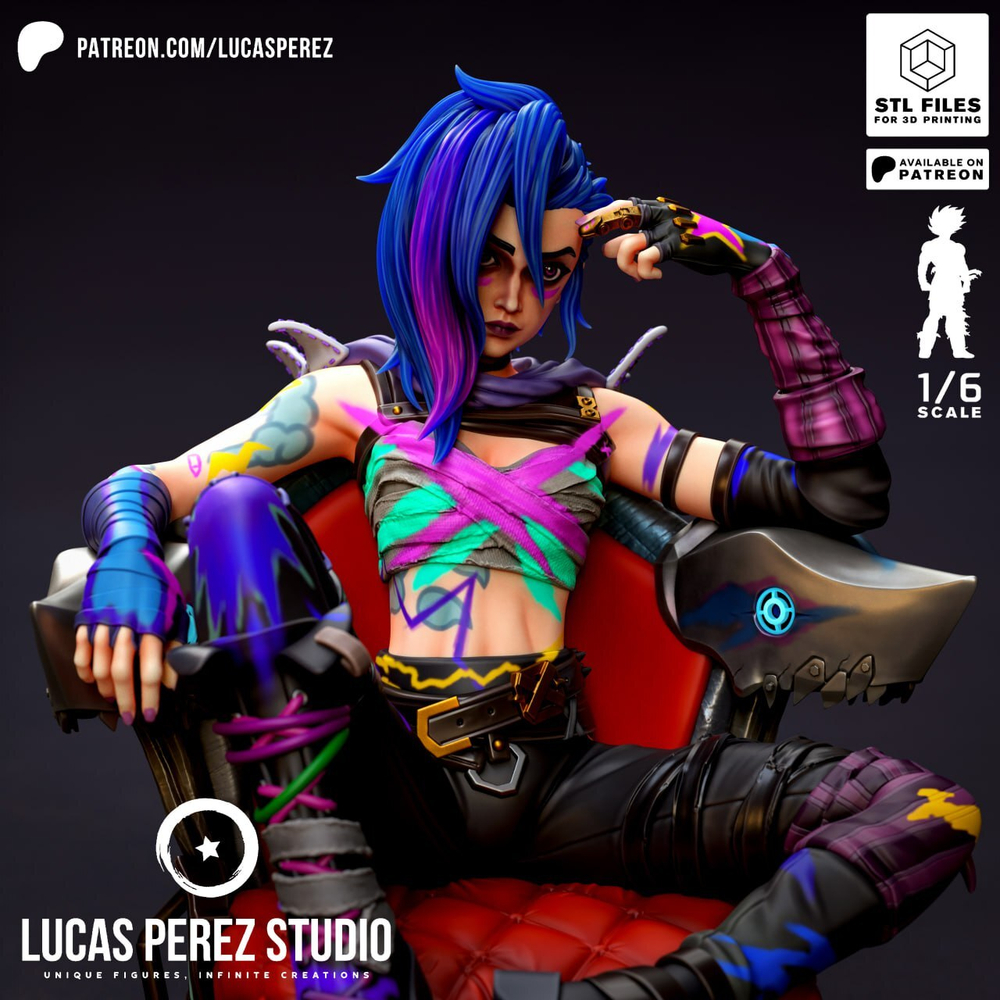 Фигуркаел Arcane Джинкс Лига легенд Jinx League of Legends