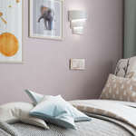 Выключатель двухклавишный проходной с подсветкой (айвори матовый)