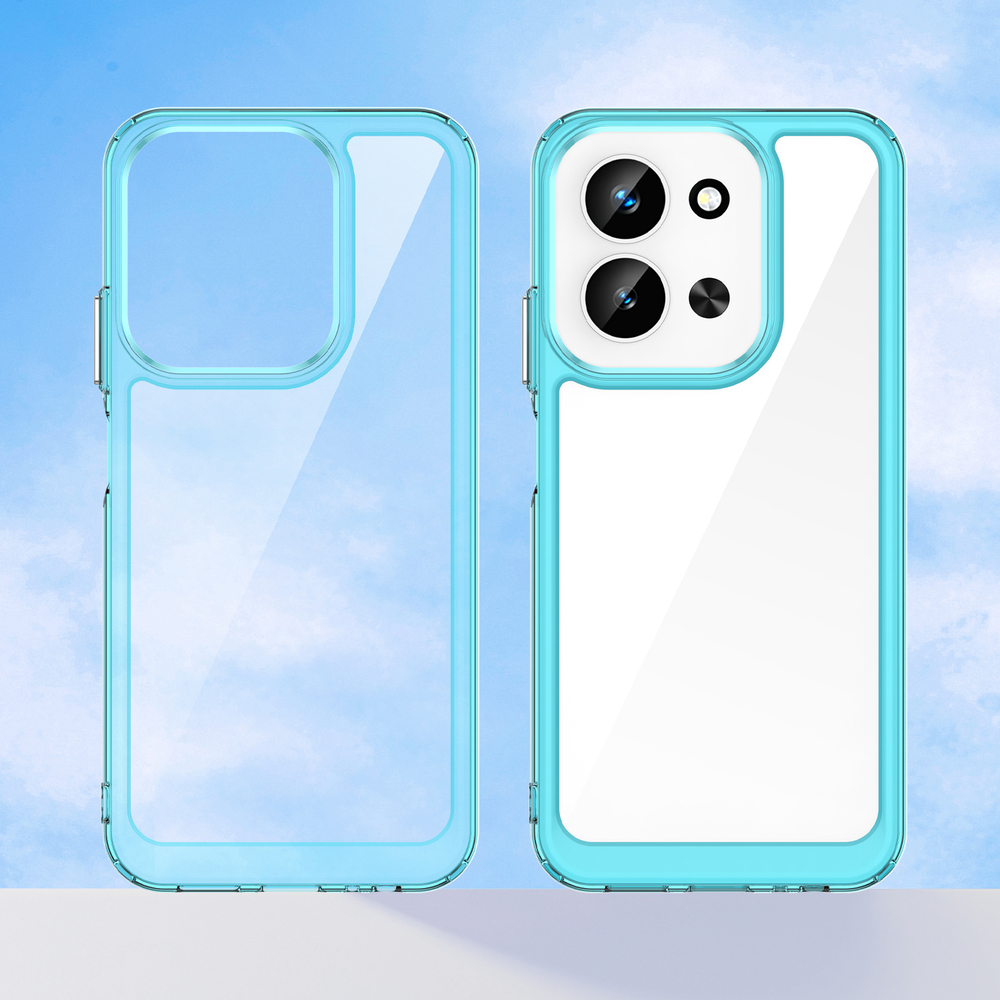 Противоударный чехол для смартфона Xiaomi Redmi 15C 4G, усиленные защитные рамки бирюзового цвета