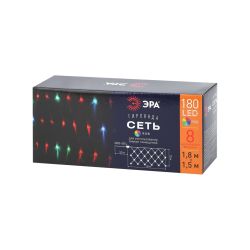Светодиодная новогодняя гирлянда ЭРА ENIS-01R сеть 1,8мХ1,5м RGB