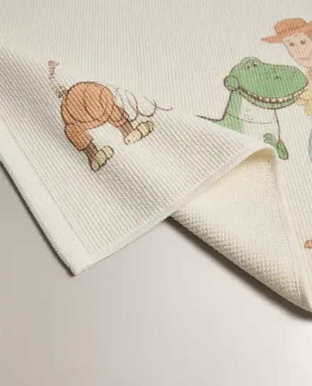 ZARA HOME ДЕТСКИЙ КОВРИК ДЛЯ ВАННОЙ "TOY STORY", ЖЕЛТОВАТО-БЕЛЫЙ