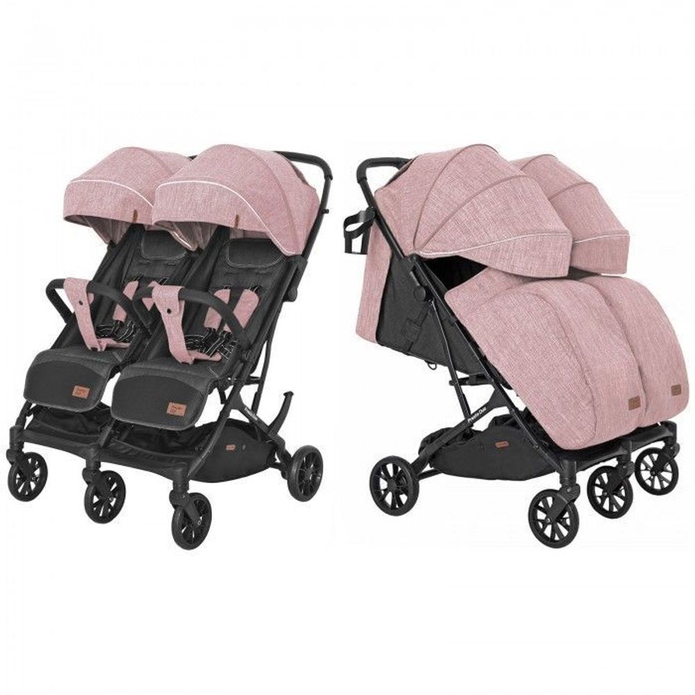Прогулочная коляска для двойни Carrello Presto Duo CRL-5506, Cherry Pink