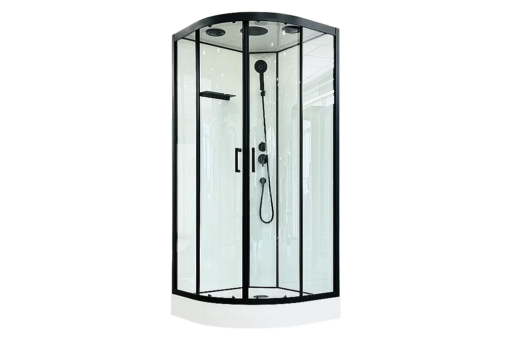 Душевая кабина Royal Bath FATO RB 90HK-T-BL 90 стекло прозрачное/профиль черный
