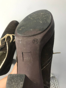 Ботильоны замшевые на евро зиму 35 размер