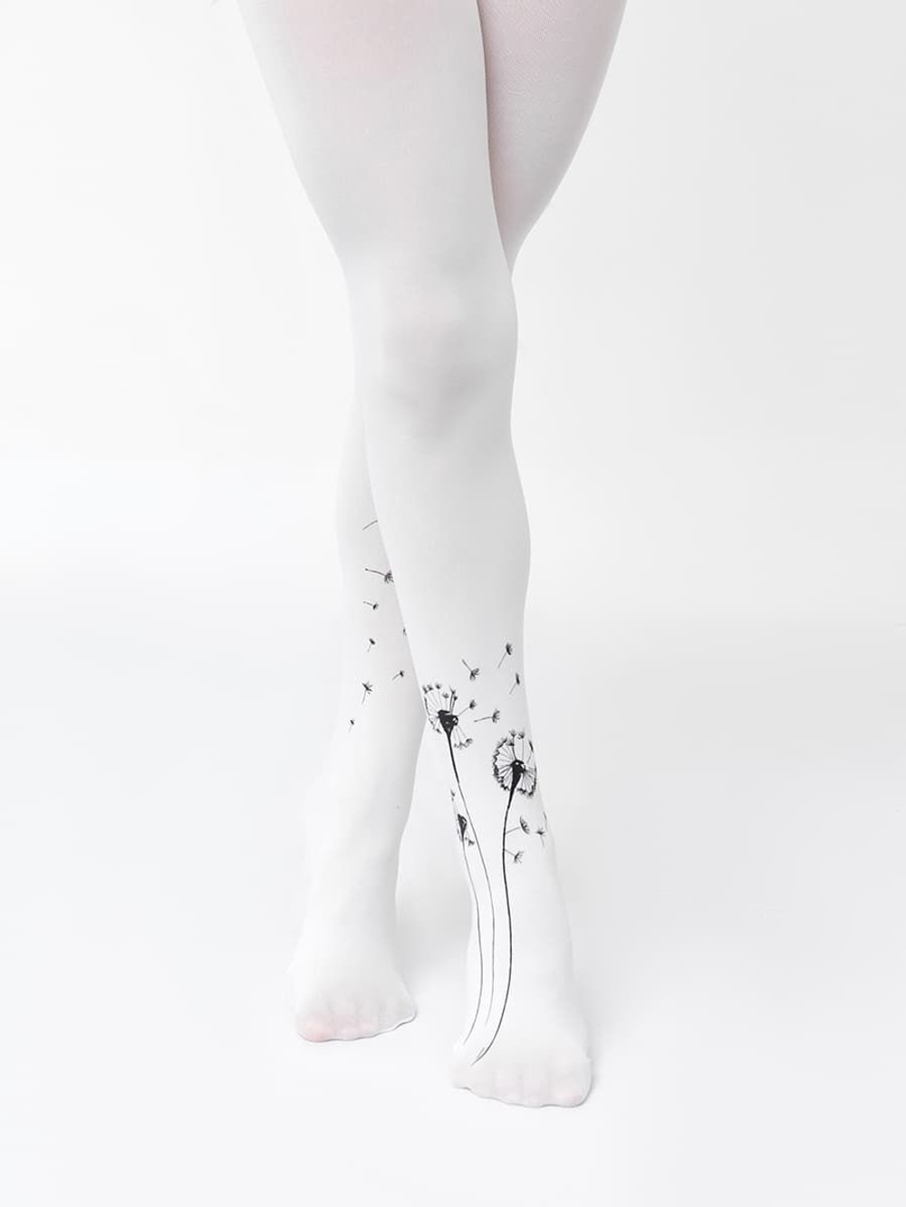 723PA-1547 КОЛГОТКИ ДЕТСКИЕ белый /одуванчик (158-164)