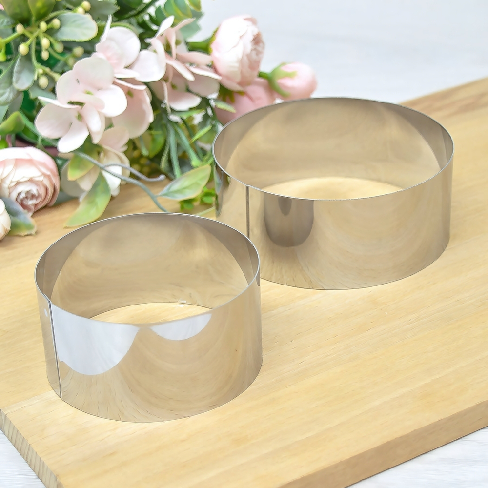 Форма для выпечки 2шт 8/10см, высота 4см, форма круг "Torta"