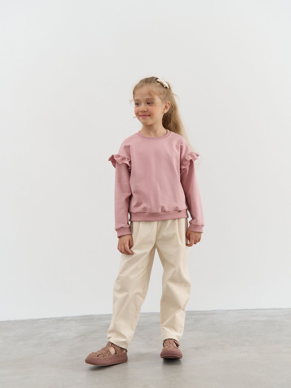 Свитшот с крылышками облегченный "Розовая дымка"