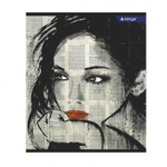 Тетрадь 48л., А5, клетка, Alingar "Girls from newspapers", скрепка, мелованный картон (стандарт), блок офсет, 4 дизайна в пленке т/у