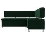 Диван кухонный угловой Стайл правый угол, Зеленый, Велюр, 111657
