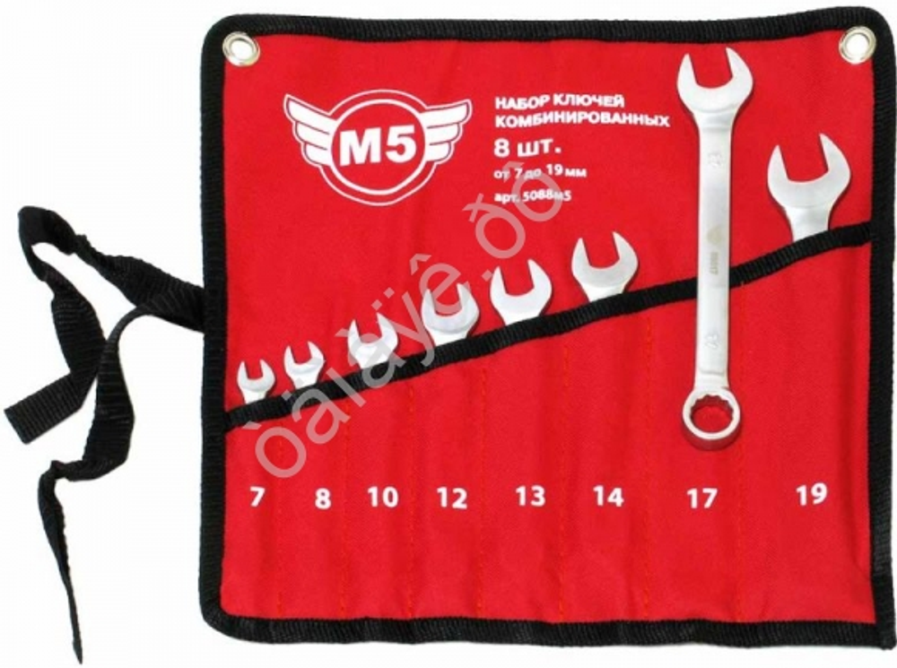 Набор ключей комбинированных  8пр.(7-19мм) в сумке М5 (5088м5)