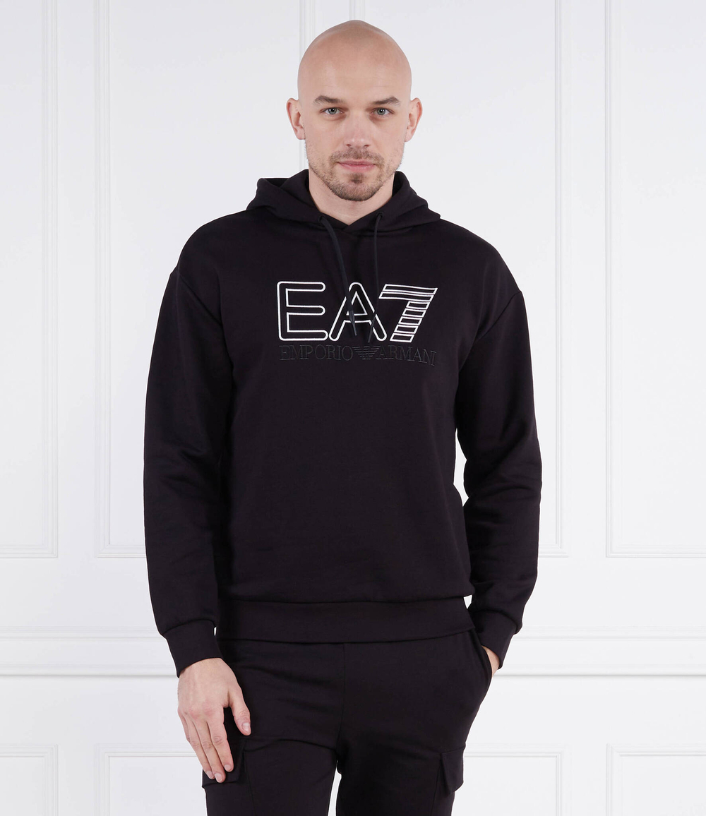 Худи EA7 - черный(3RUM07 PJEQZ)