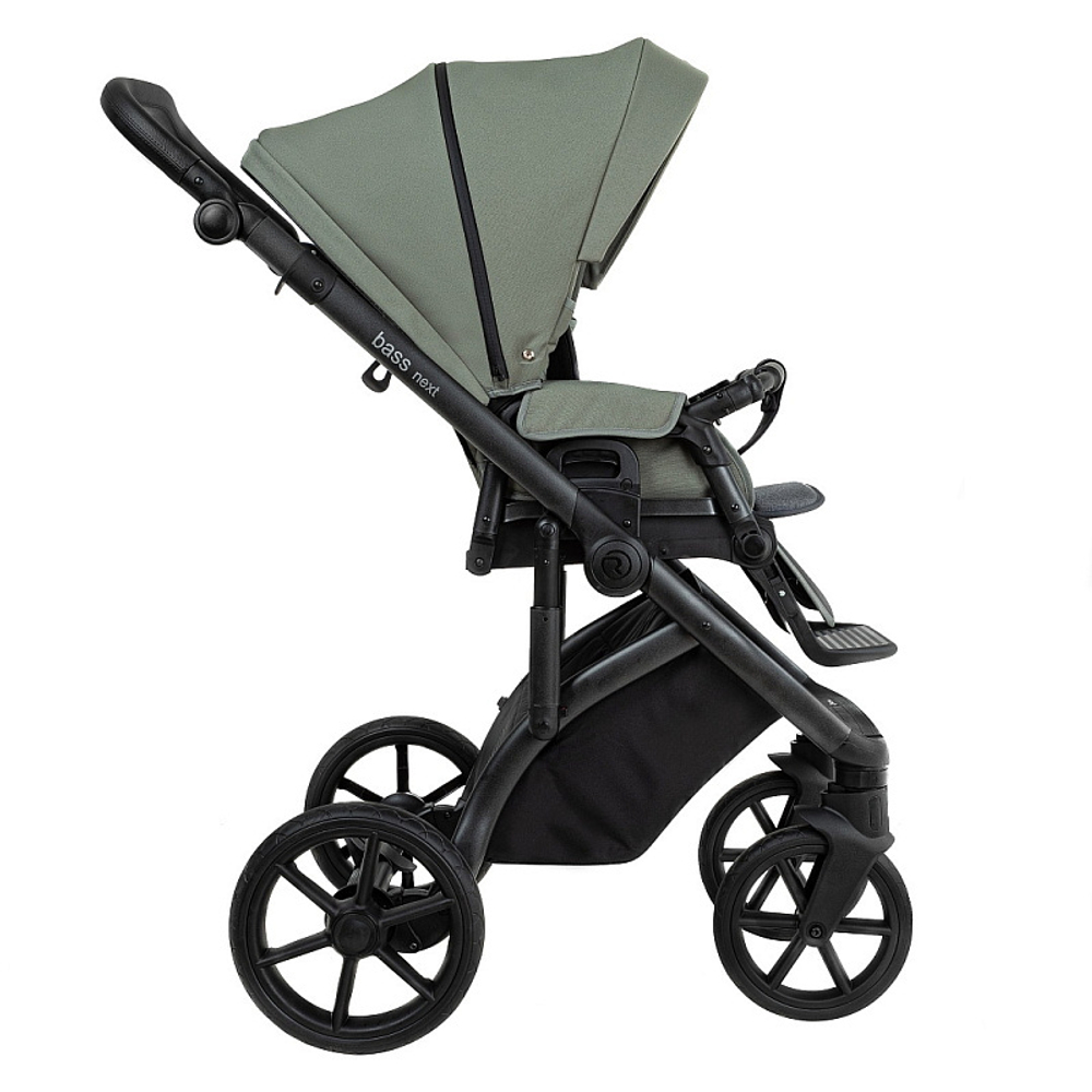 Детская коляска Roan Bass Next 2 в 1 BSN/43/2 Sage Green/Black/ руч.Black