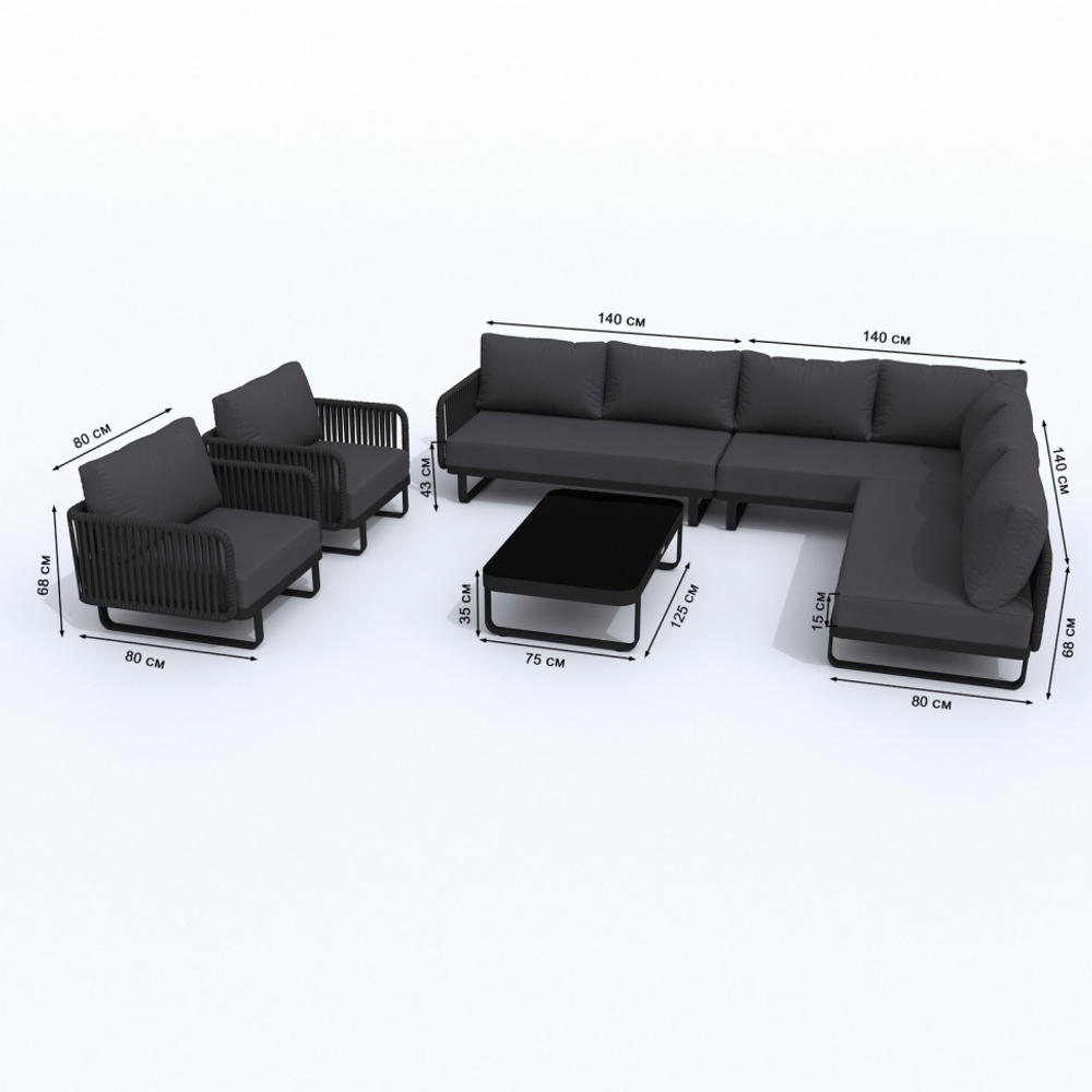 Диван левый Ideal Patio БЕЛЛИСА