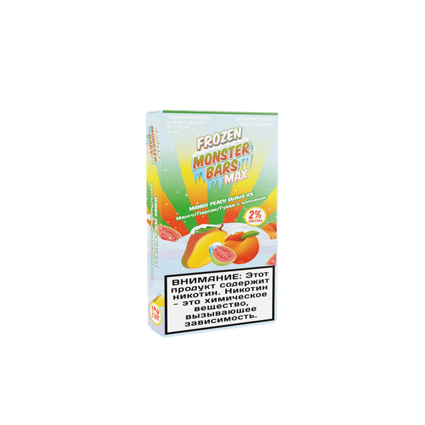 Купить Одноразовый Pod Monster Bars MAX - Mango Peach Guava Ice (6000 затяжек)