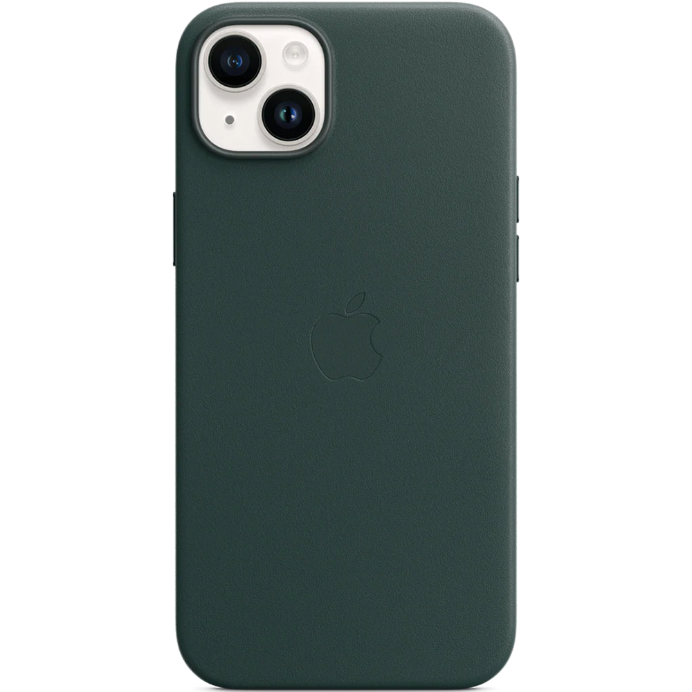 Кожаный чехол с поддержкой MagSafe Apple Leather Case для iPhone 14 Plus, Forest Green (Зеленый лес)