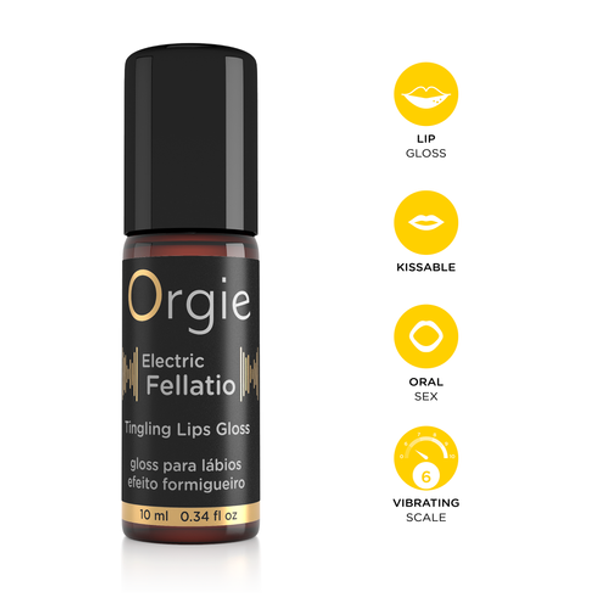 Блеск для губ Orgie Electric Fellatio с вибрирующим эффектом, 10 мл