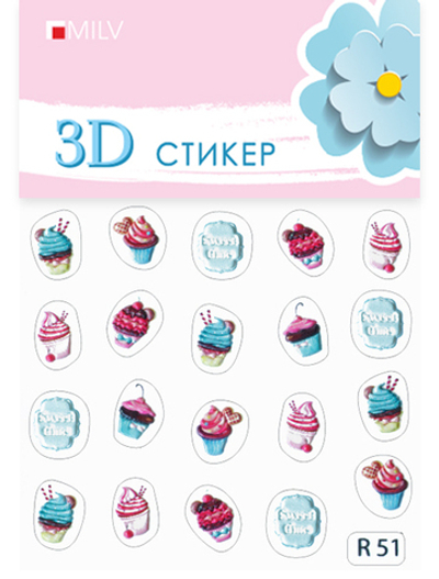 MILV 3D-Стикер R 51