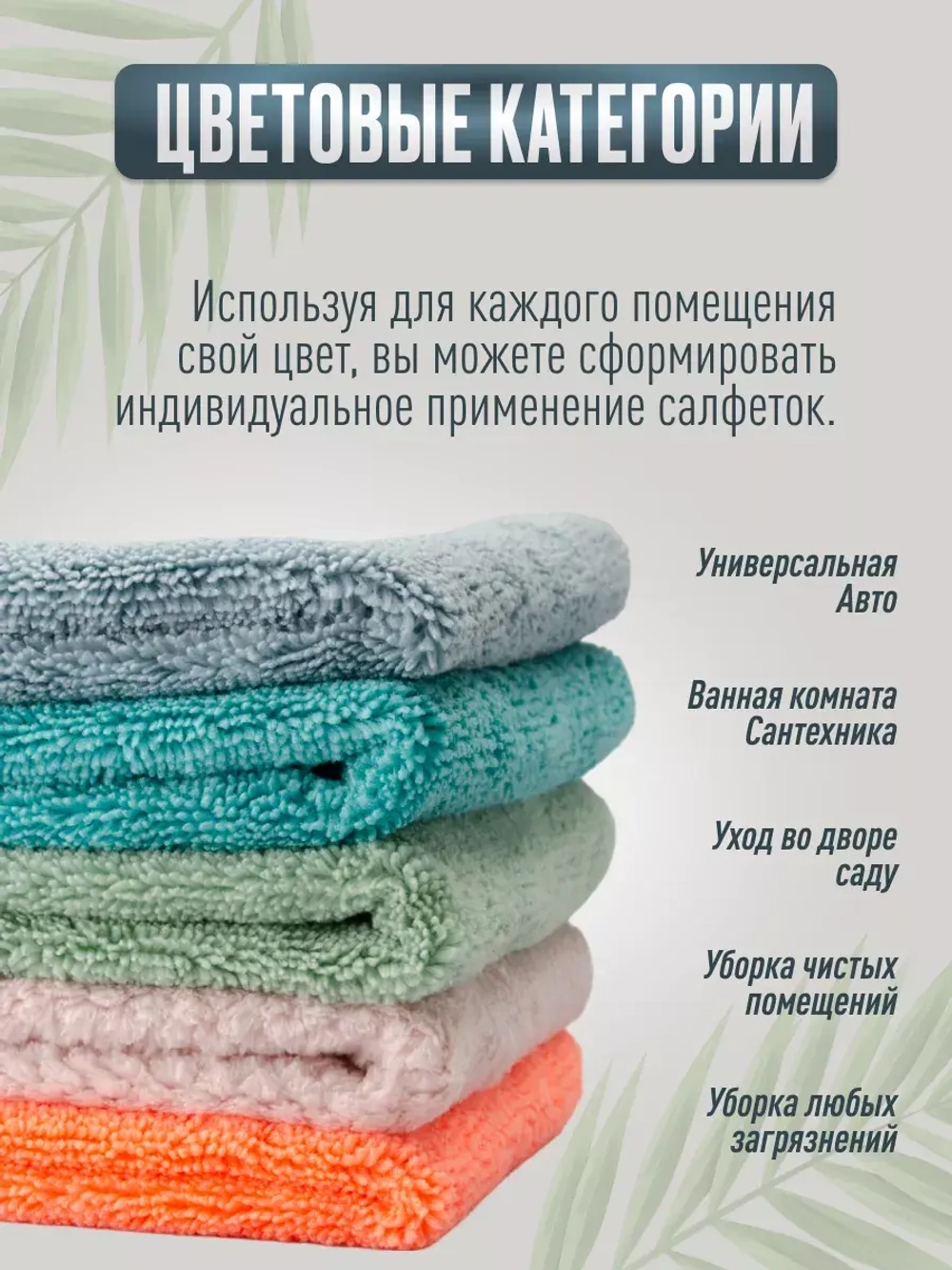 Салфетки для уборки из микрофибры тряпки впитывающие 30х30