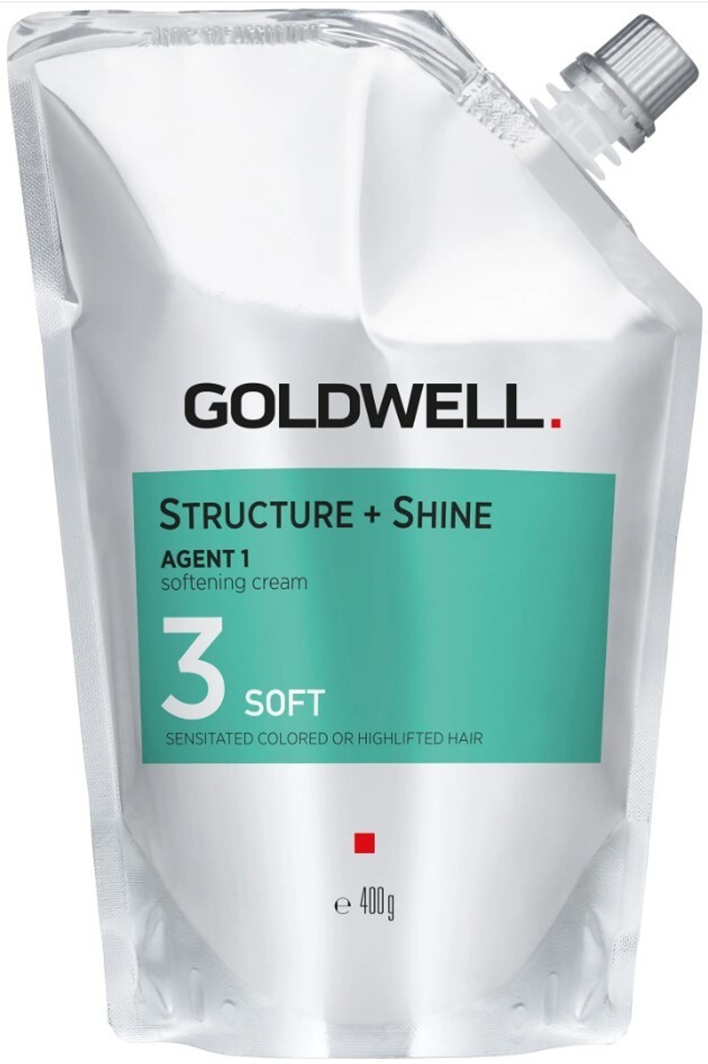 Goldwell Structure + Shine Agent 1 Softening Cream 3 Soft - Смягчающий крем для выпрямления натуральных и трудноподдающихся волос 400 мл