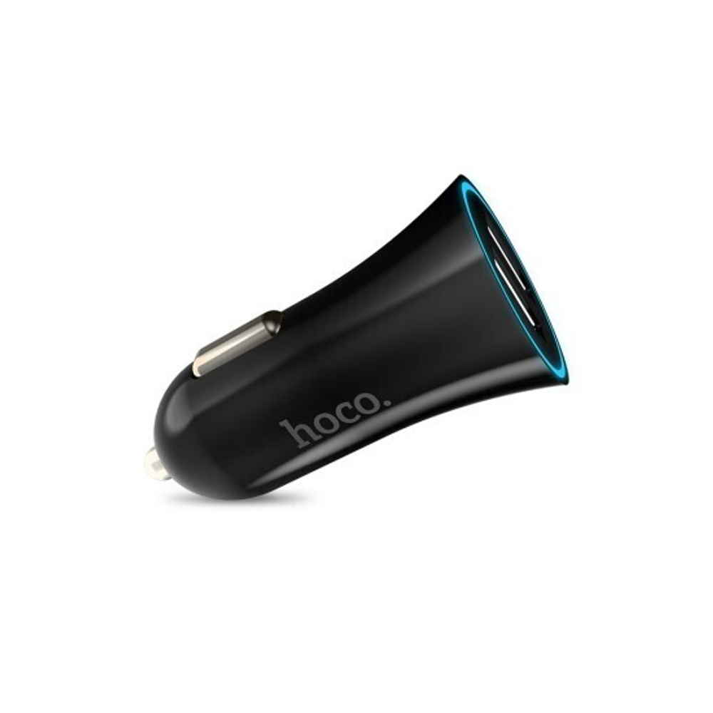Автомобильный адаптер Hoco UC204 на 2 USB, 012144 Черный