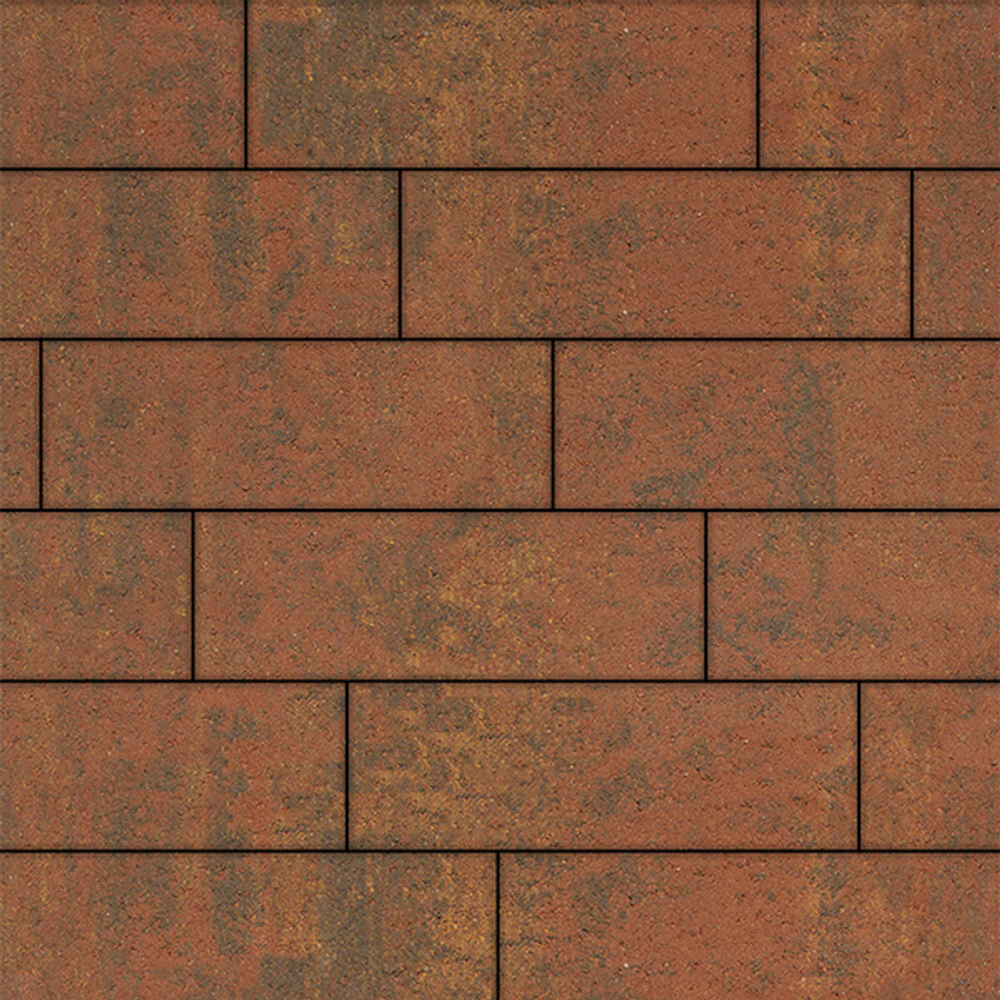 Тротуарная плитка ПРЯМОУГОЛЬНИК 750х250 мм - Листопад гладкий Арабская ночь