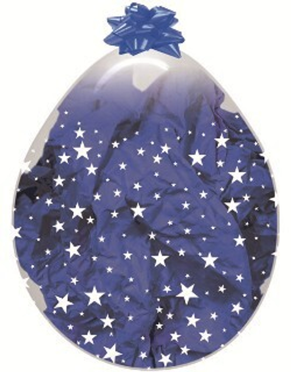 S 18'' Шар для упаковки Звезды Прозрачный (390) 45 см.