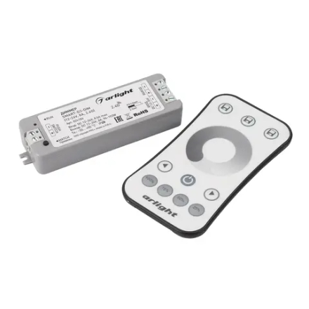 Диммер SMART-DIM-SET-RING (12-24V, 1x8A, ПДУ 2.4G) (Arlight, IP20 Пластик, 5 лет) 034786