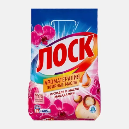 Стиральный порошок Лоск Ароматерапия Орхидея и масло макадамии 27 стирок 4.05кг