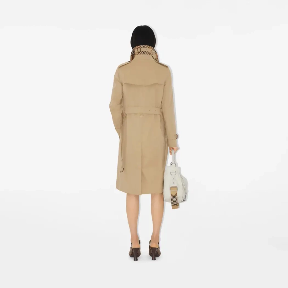 Длинный тренч Kensington Heritage с клетчатой подкладкой Burberry Check