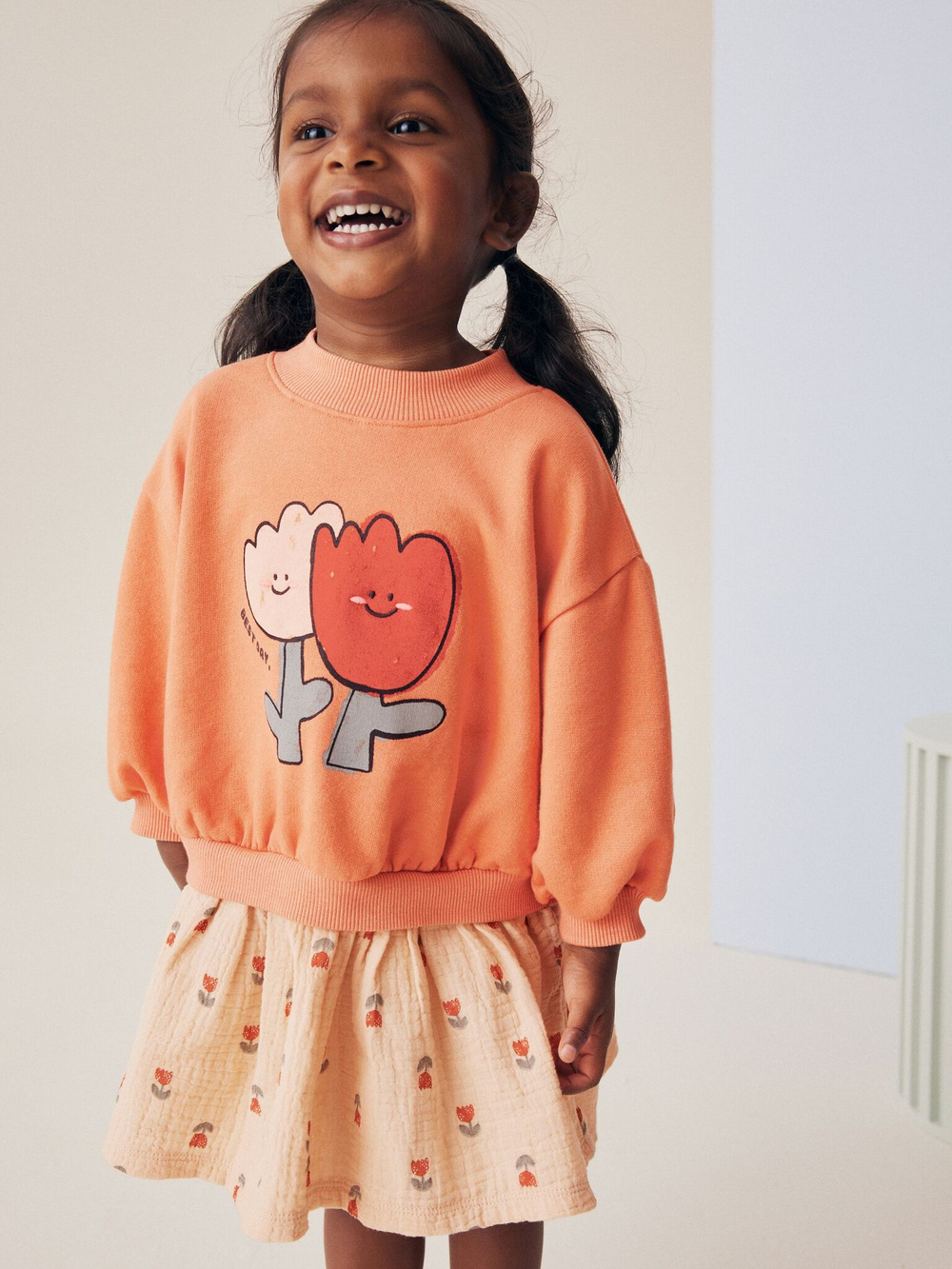 Платье для девочки Next 429-318, Персиковый