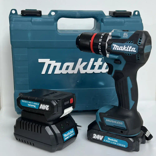 Дрель-шуруповерт, 24 В, 100 Нм, 2 АКБ