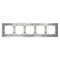 Рамка стеклянная Voltum S70 на 5 постов, (сталь, стекло) VLS110505