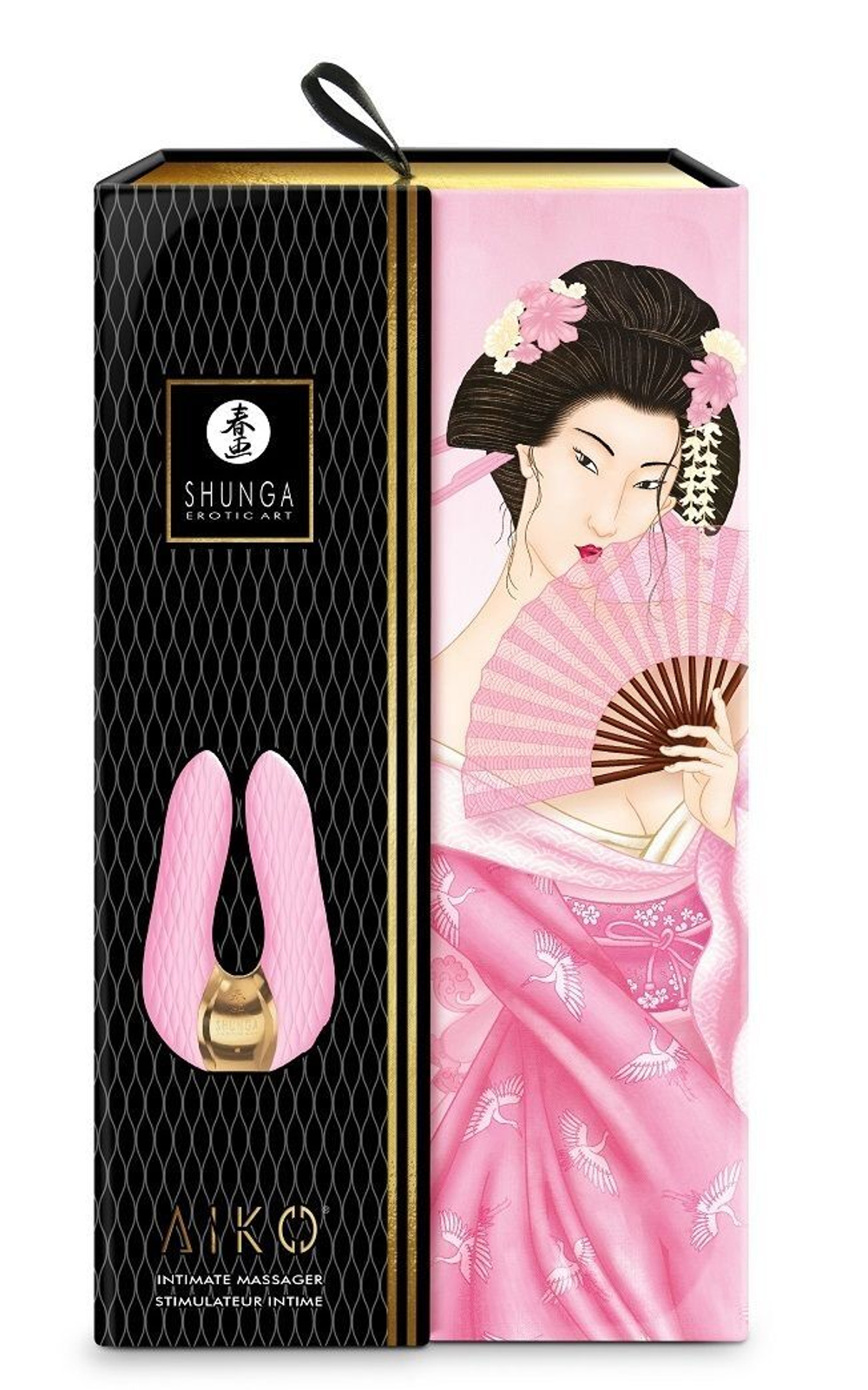 Вибростимулятор клитора Shunga AIKO, двойной мотор, 10,8 см