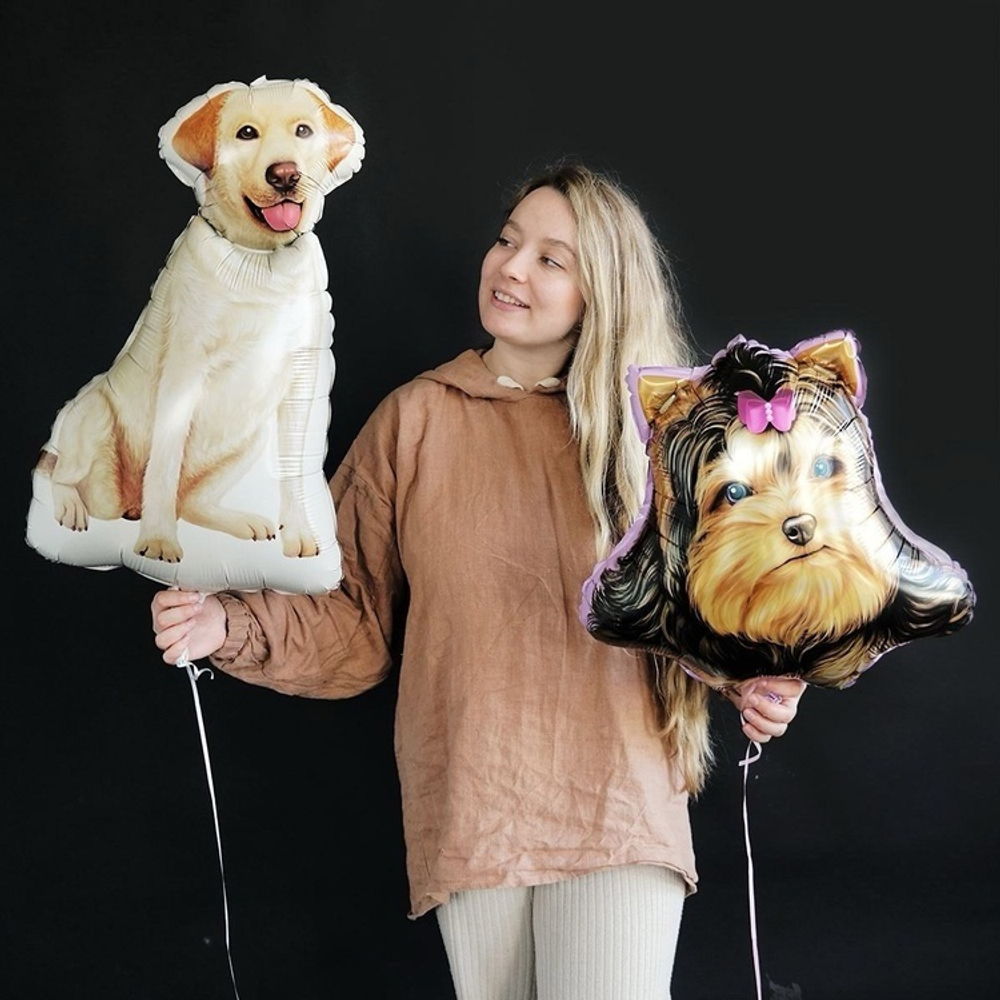 Фольгированный шар-фигура «Йоркширский терьер», 56 см