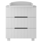 Комод Incanto VIKKI 800/3 со съемным пеленальным столиком, МДФ белый