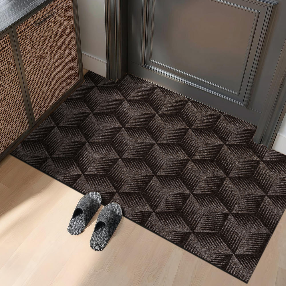 Коврик влаговпитывающий "Фокус" 50*100 см мокко, ворс 5мм