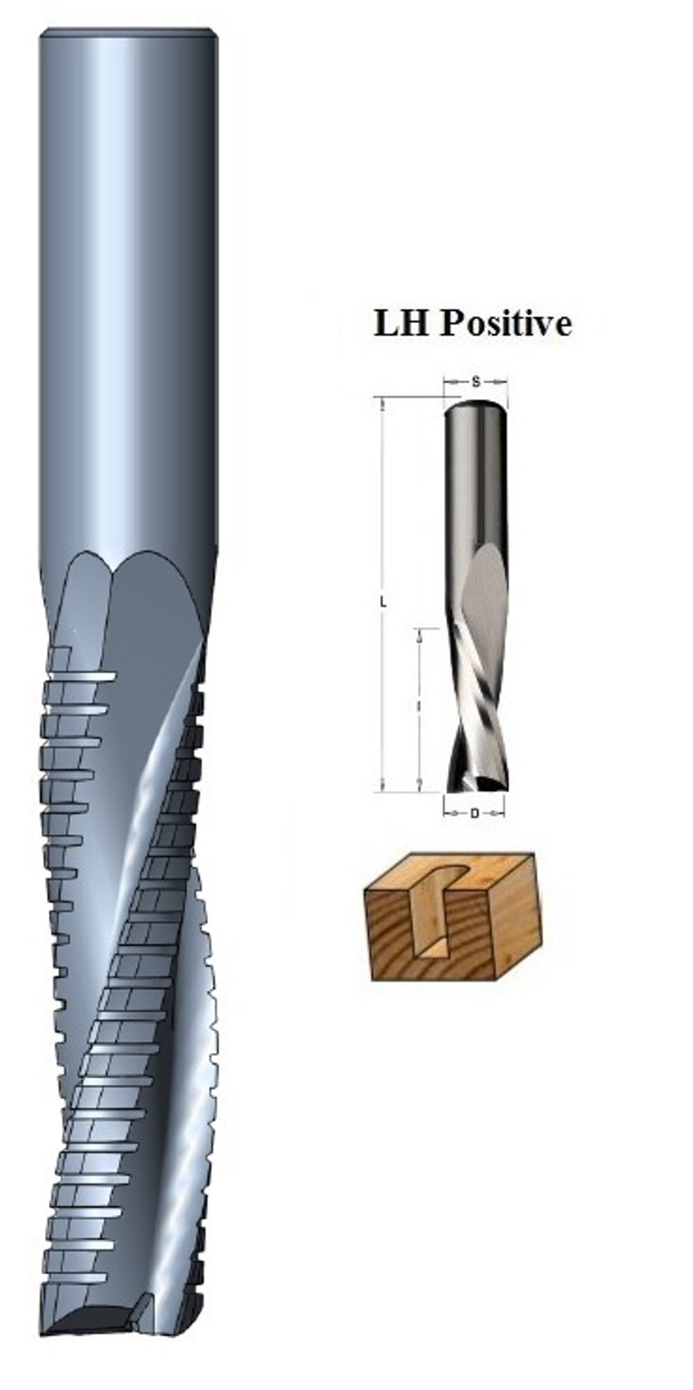 HM спиральная фреза D.10x32x80 Z=3 LH positive SÄGEDOKTOR