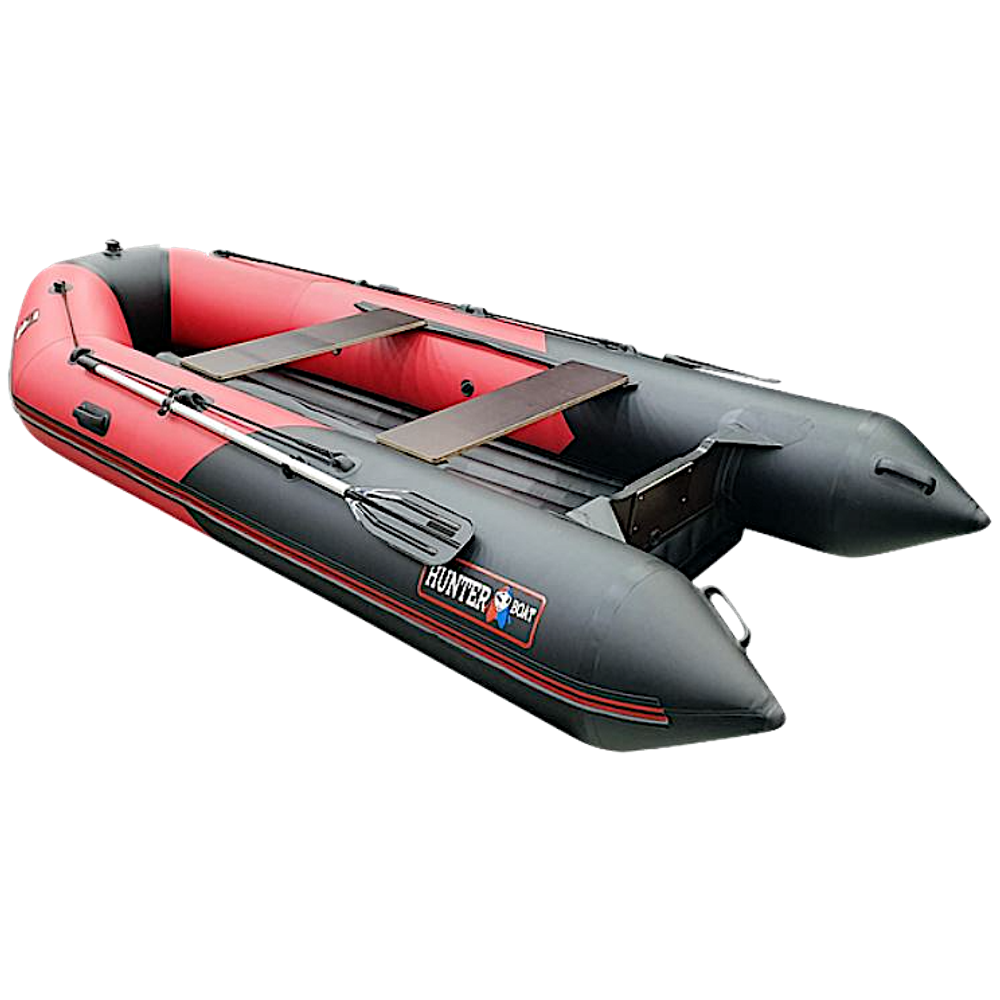 Лодка ПВХ Hunterboat Хантер Классика НД 365ЛКА Красный / Чёрный