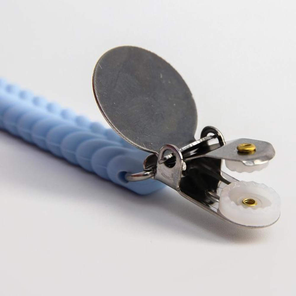 5421483 Держатель для пустышки «Косичка», силиконовый, цвет голубой