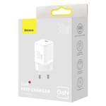 Зарядное устройство Baseus GaN3 Fast Charger 1C 30W - White